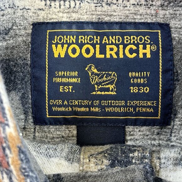 Vtg 90s Woolrich Moose &‎ Bear Flannel Shirt Mens XL Hunting Western Long Sleeve - Picture 4 of 11